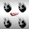 Service Caster 5 Inch SS Soft Rubber Wheel Swivel Bolt Hole Caster Set with Brake SCC SCC-SSBH20S514-SRS-TLB-4 - alternate 5